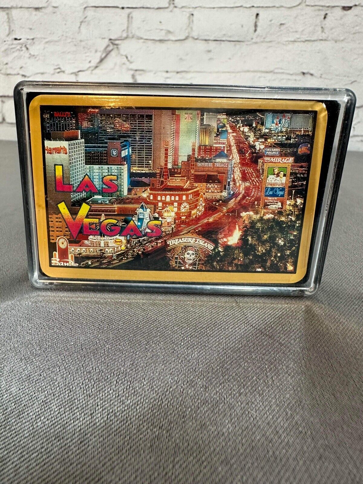 Playing Cards Souvenir Las Vegas Fabulous Strip in Case Vintage 1960’s TNO