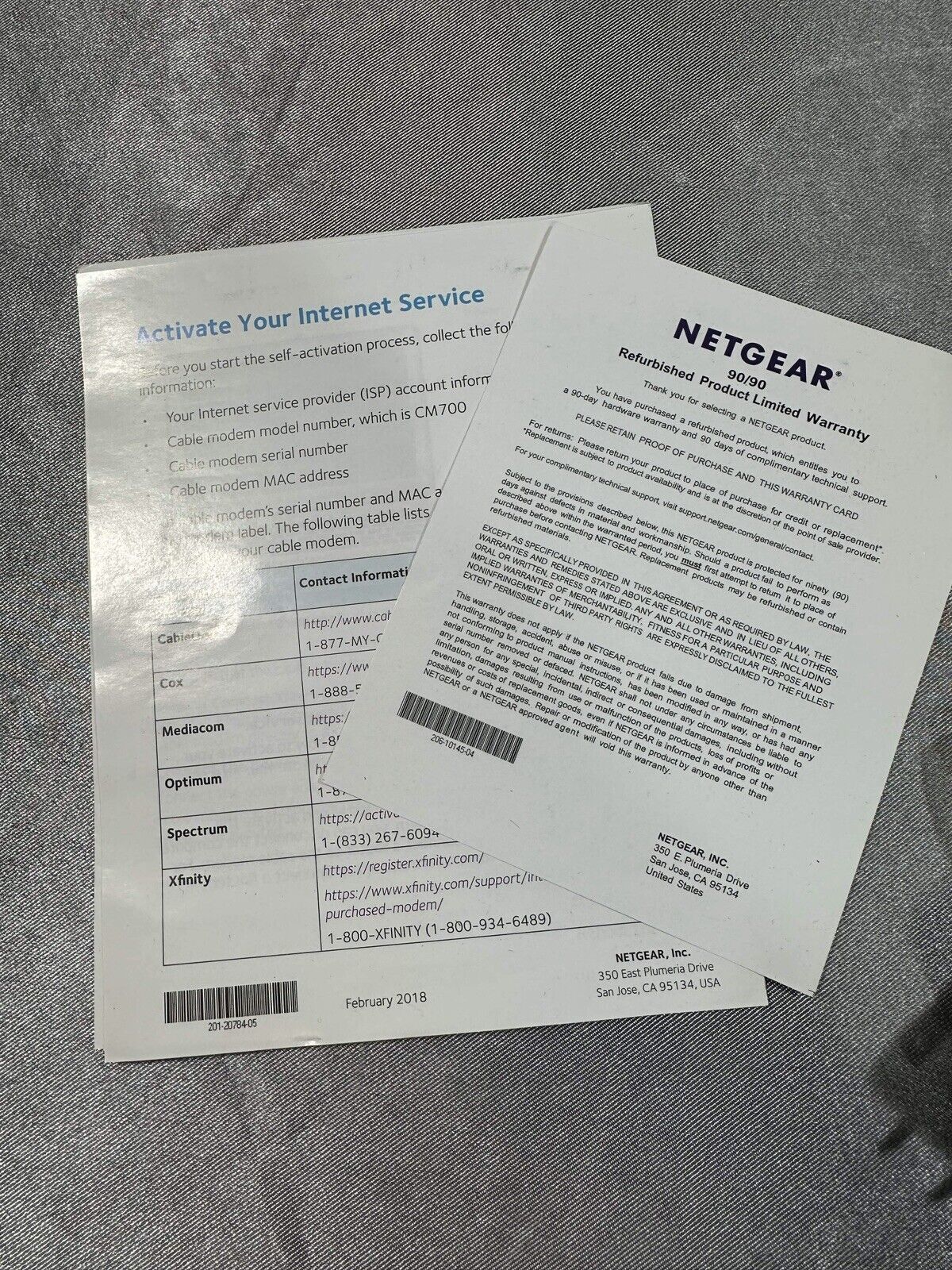 NETGEAR CM700 High Speed Cable Modem CM700-100NAS 1.4Gbps NIB MISC