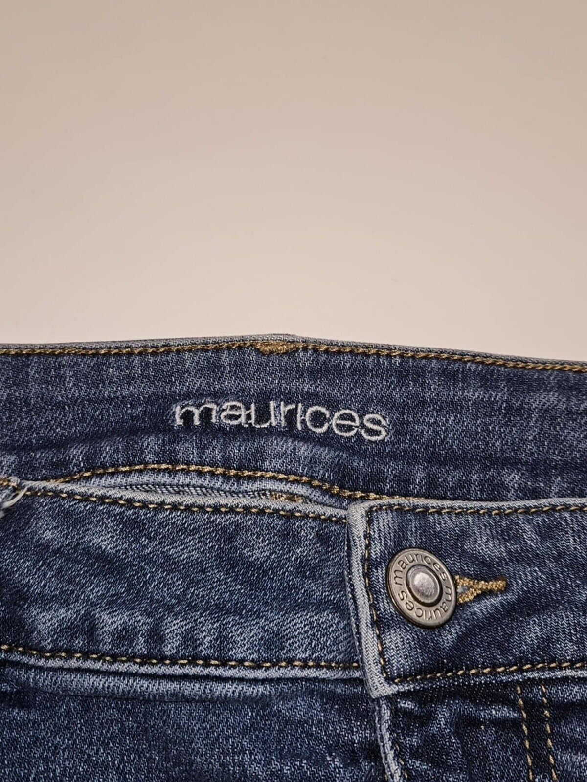 Maurices Denim Mini Skirt Womens 8 Cotton Distressed Jean Distressed