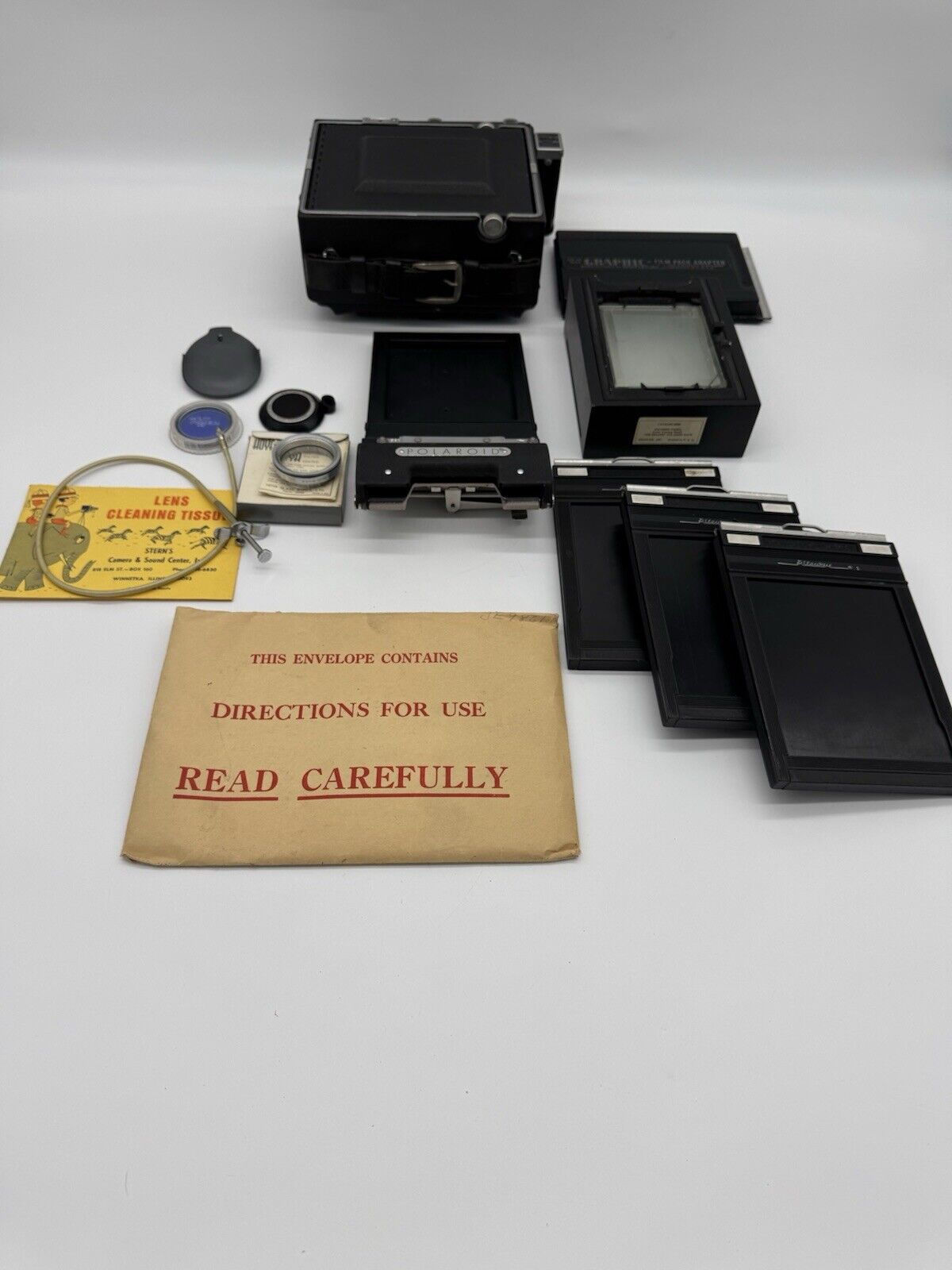 Vtg Graflex Pacemaker Crown Graphic 4 X 5 Press Camera w/ Accessories & Case