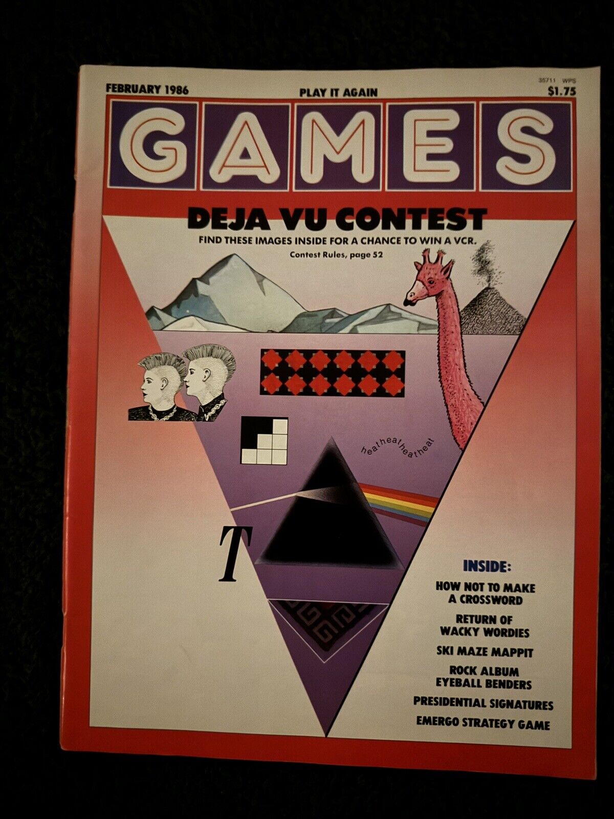 FEBRUARY 1980s GAMES magazines - 1 w/ Missing Cover