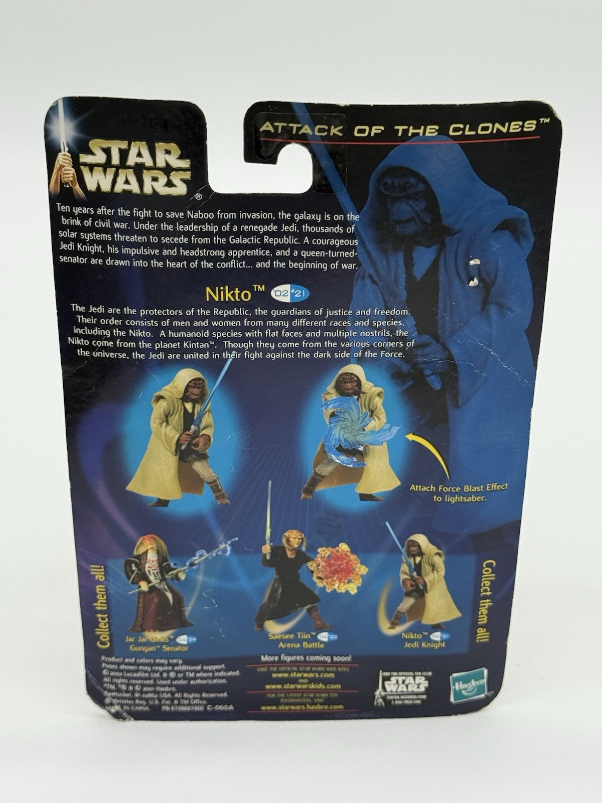 2002 Hasbro Star Wars Attack of the Clones Nikto Jedi Knight Action Figure