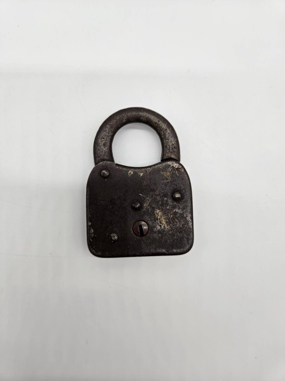 Antique Padlock Corbin Cabinet Lock Co USA Hardened Steel with Original Key