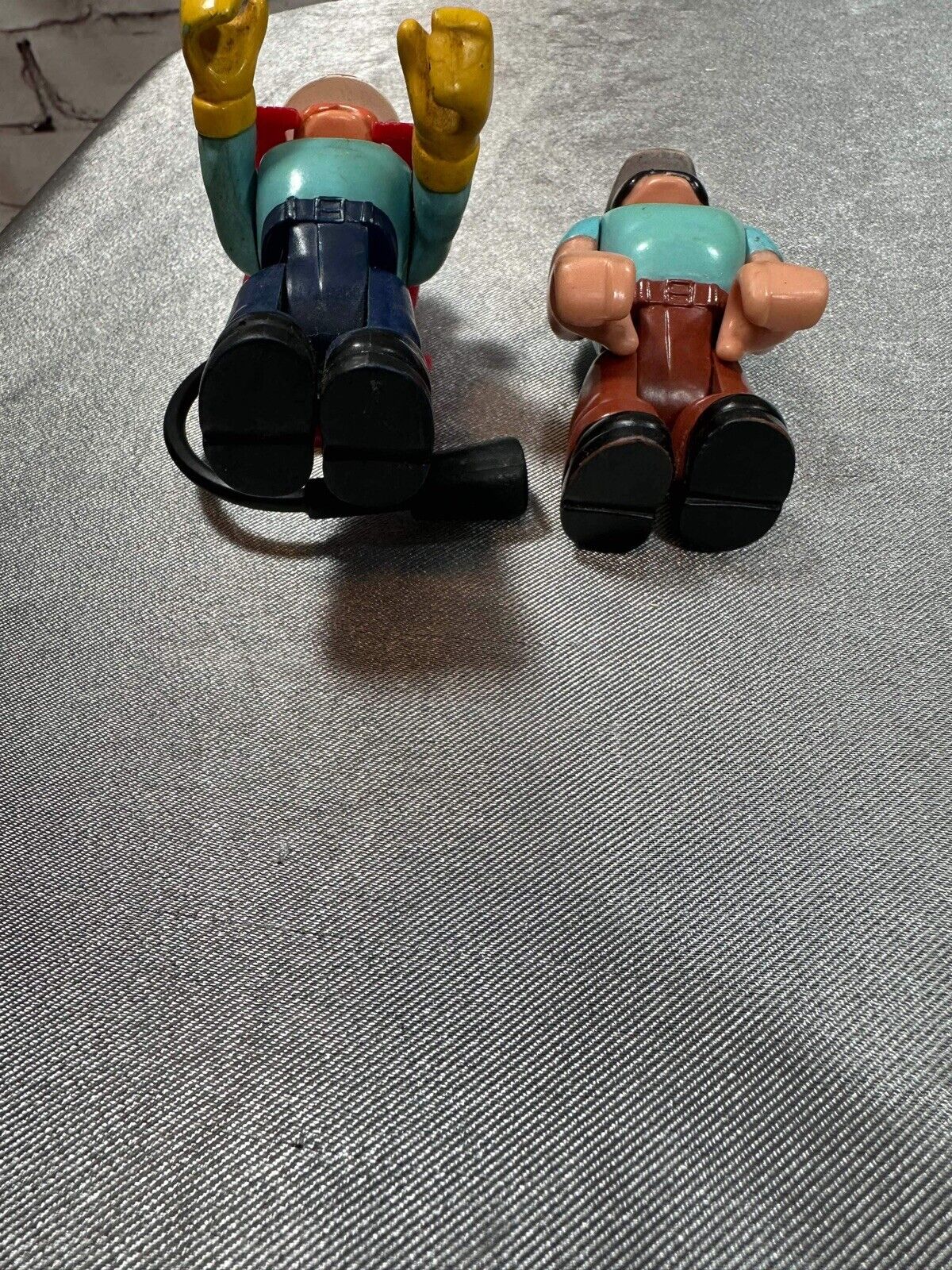 Vintage 1977 Fisher Price Husky Helpers firefighter construction worker figures