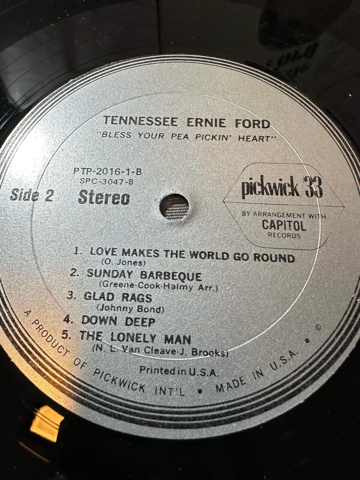 Tennessee Ernie Ford I Love You So Much It Hurts Me SPC-3066 LP Vinyl Record