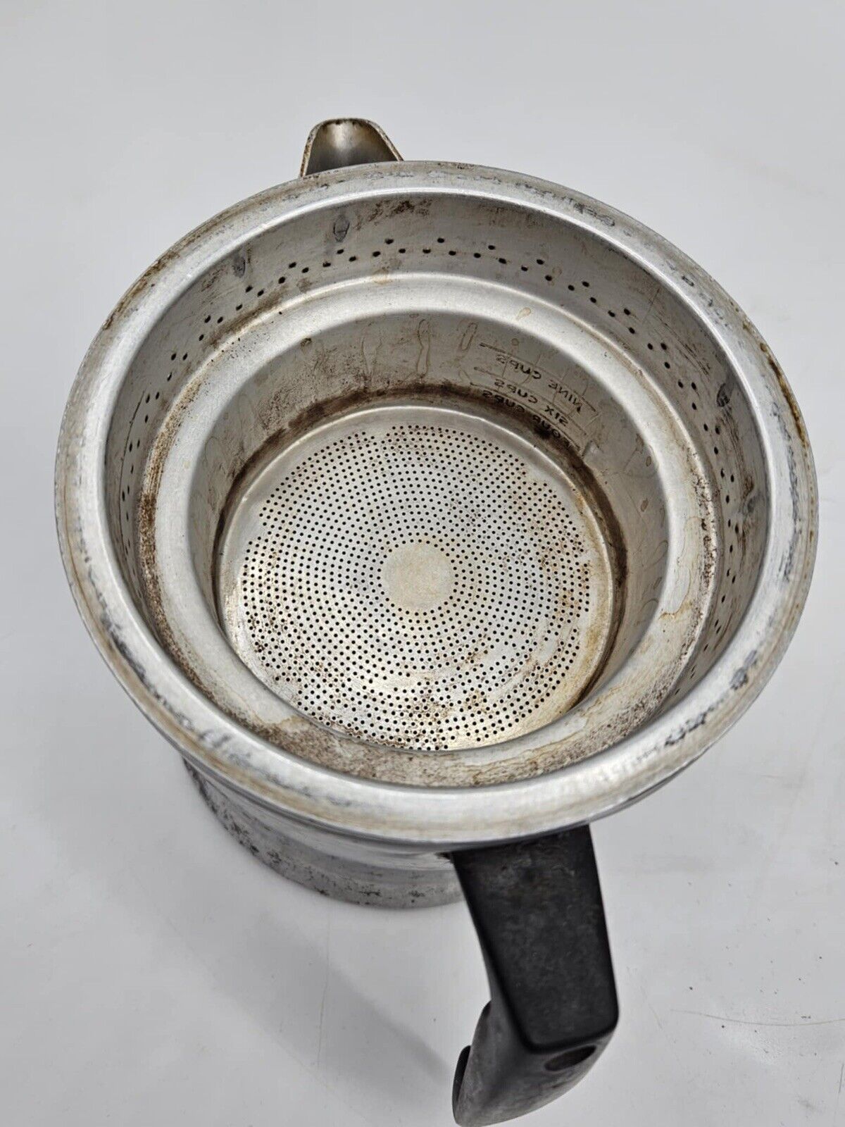 2 Vintage Aluminum Mirro Drip Pot Coffee Makers Percolator 9 Cup Camping M0829