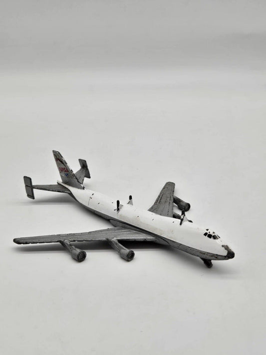 Vintage White Diecast Boeing 747 Model Airplane Toy VTY