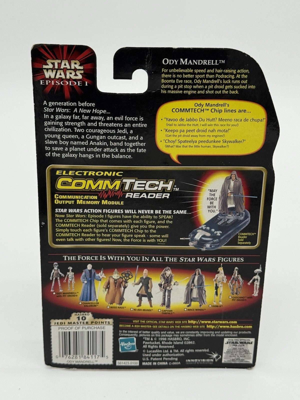 STAR WARS EPISODE 1 ODY MANDRELL ACTION FIGURE 1998 MAN CAVE