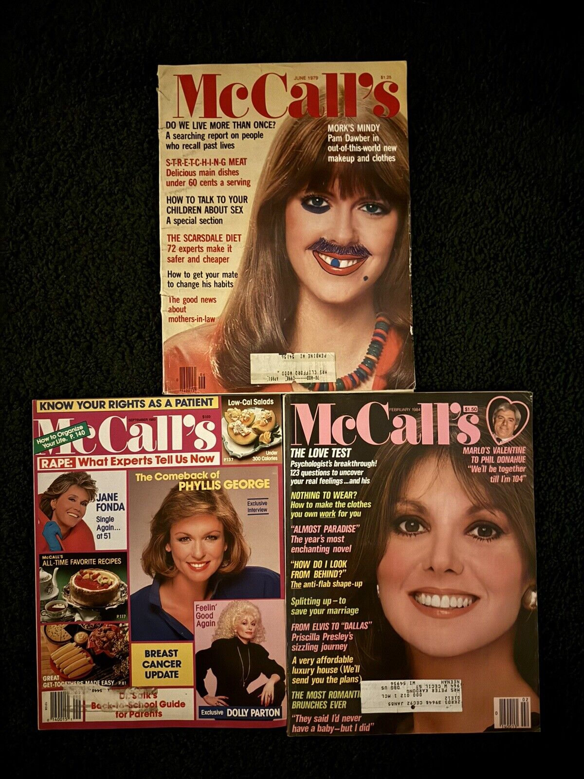 Lot of 3 Vintage McCall's Magazines - 1970s & 1980s