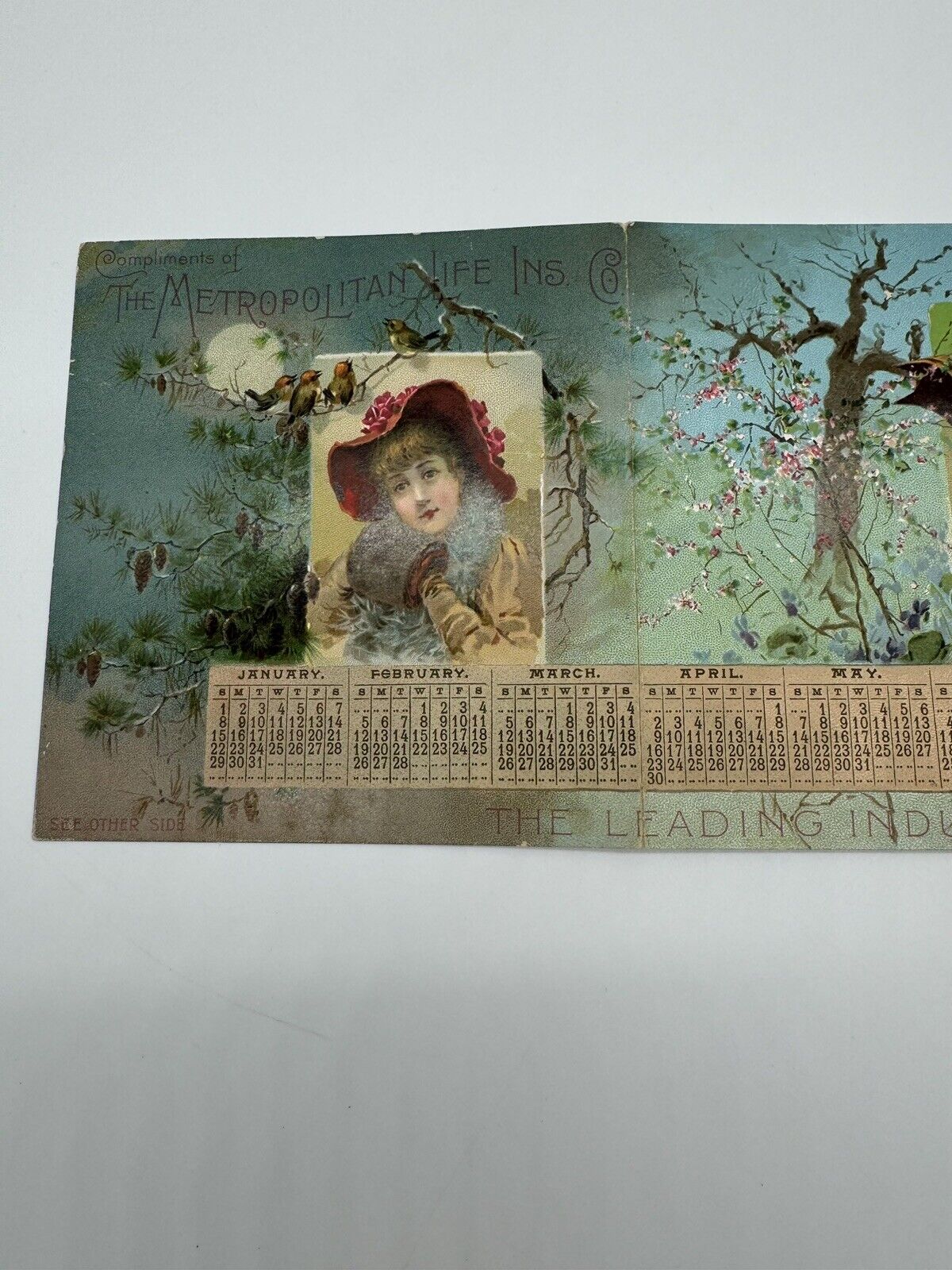 Antique VTG 1893 Calendar - THE METROPOLITAN LIFE INSURANCE CO  **MINT**