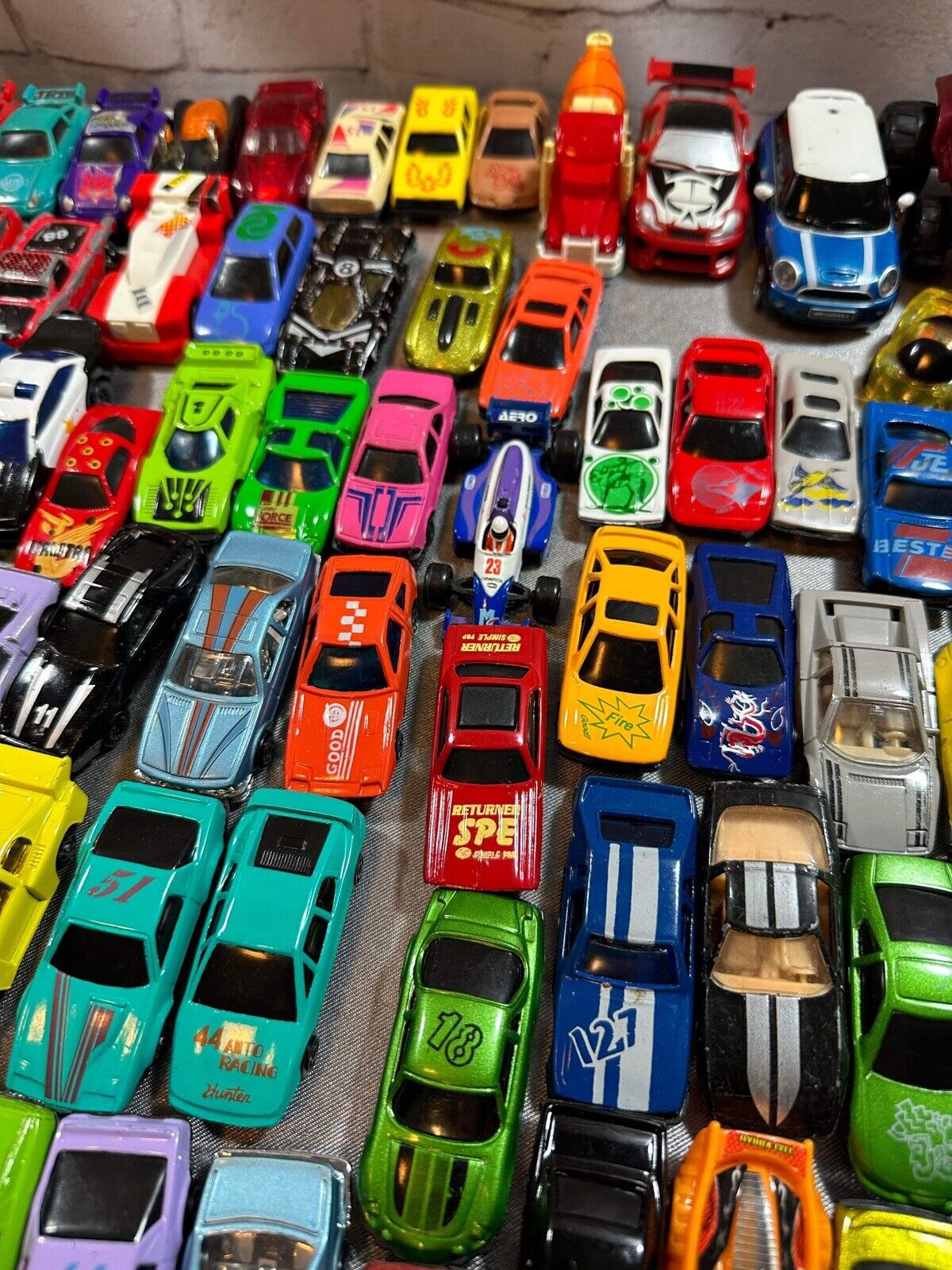 Lot Of 119 Vintage Play Cars - Various Brands 1960s, 1970s, 1980s, 1990s VTY
