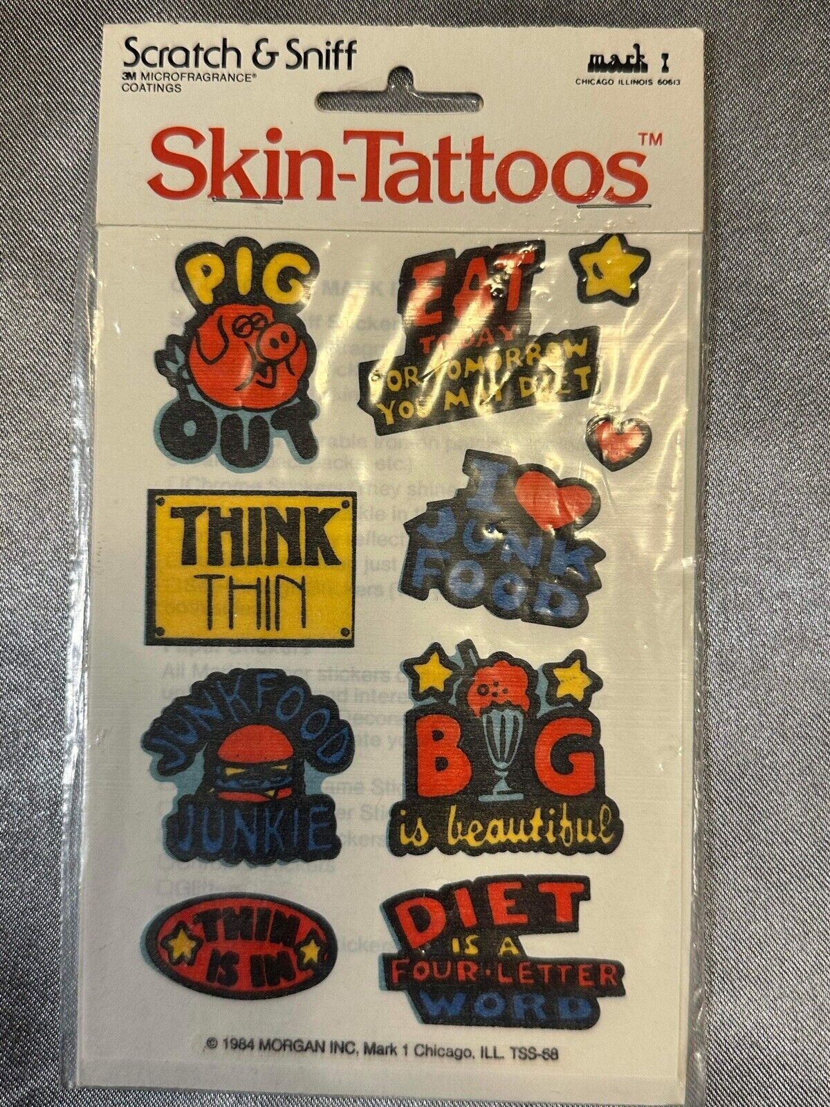 Lot Of 6 NEW Packs - Scratch & Sniff SKIN TATTOO’s! 3М MICROFRAGRANCE® TNO