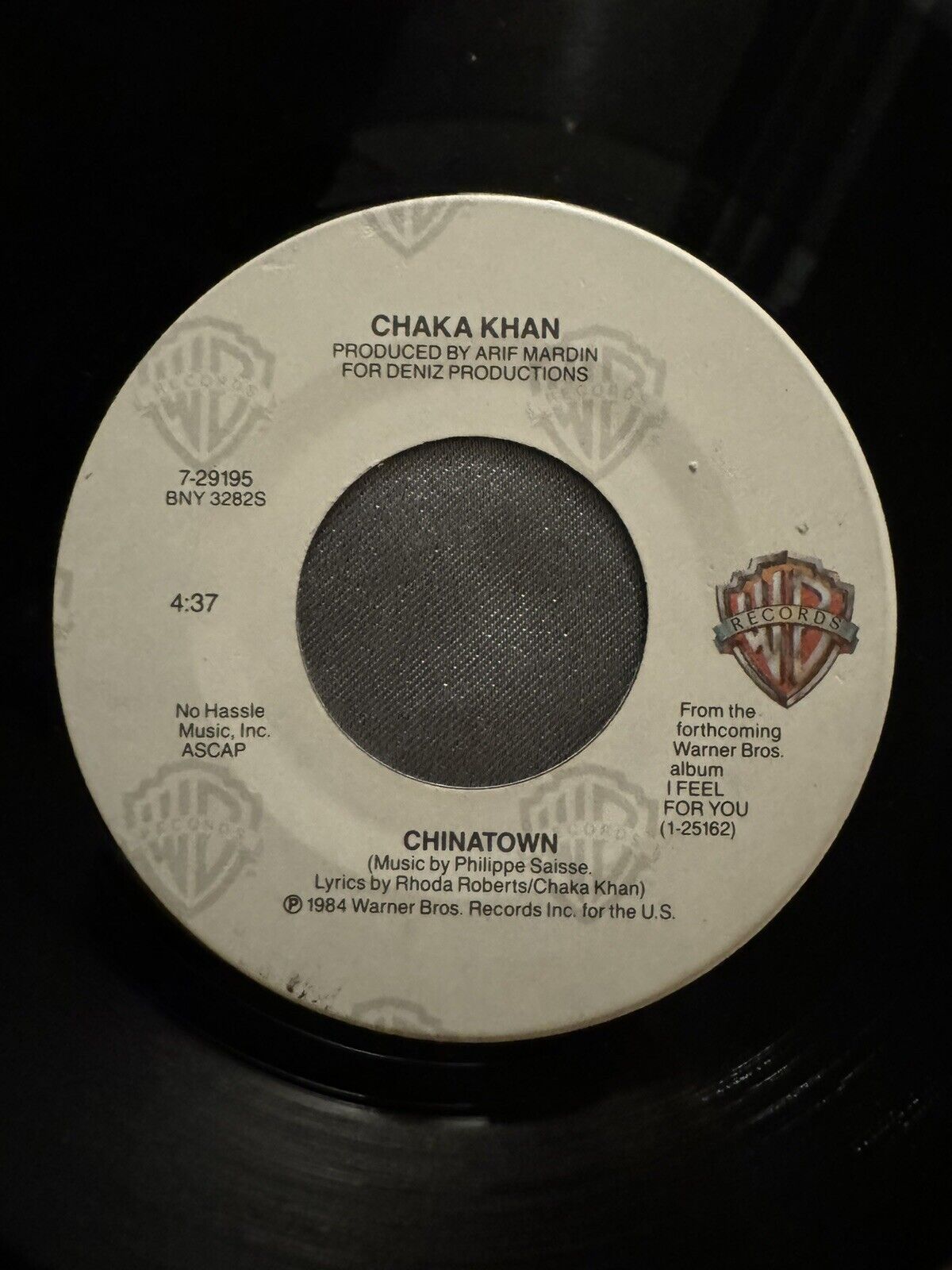 CHAKA KHAN: i feel for you / chinatown WB 7" Single 45 RPM