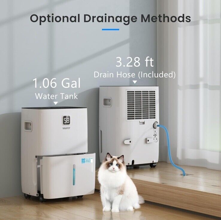 Yaufey 80 Pints Energy Star Dehumidifier for Basement, Home and Room up to 5000