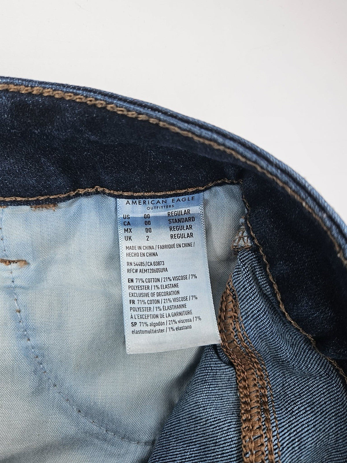 American Eagle Next Level Stretch Skinny Jeans Dark Wash 00 Regular