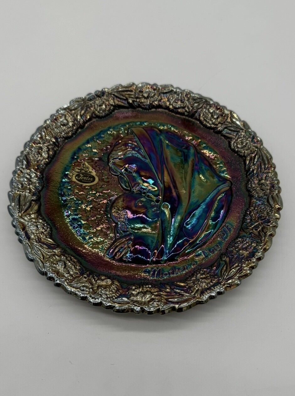 Limited First In Series Fenton Mother's Day Plate 1971 Perfect With Sticker VHD