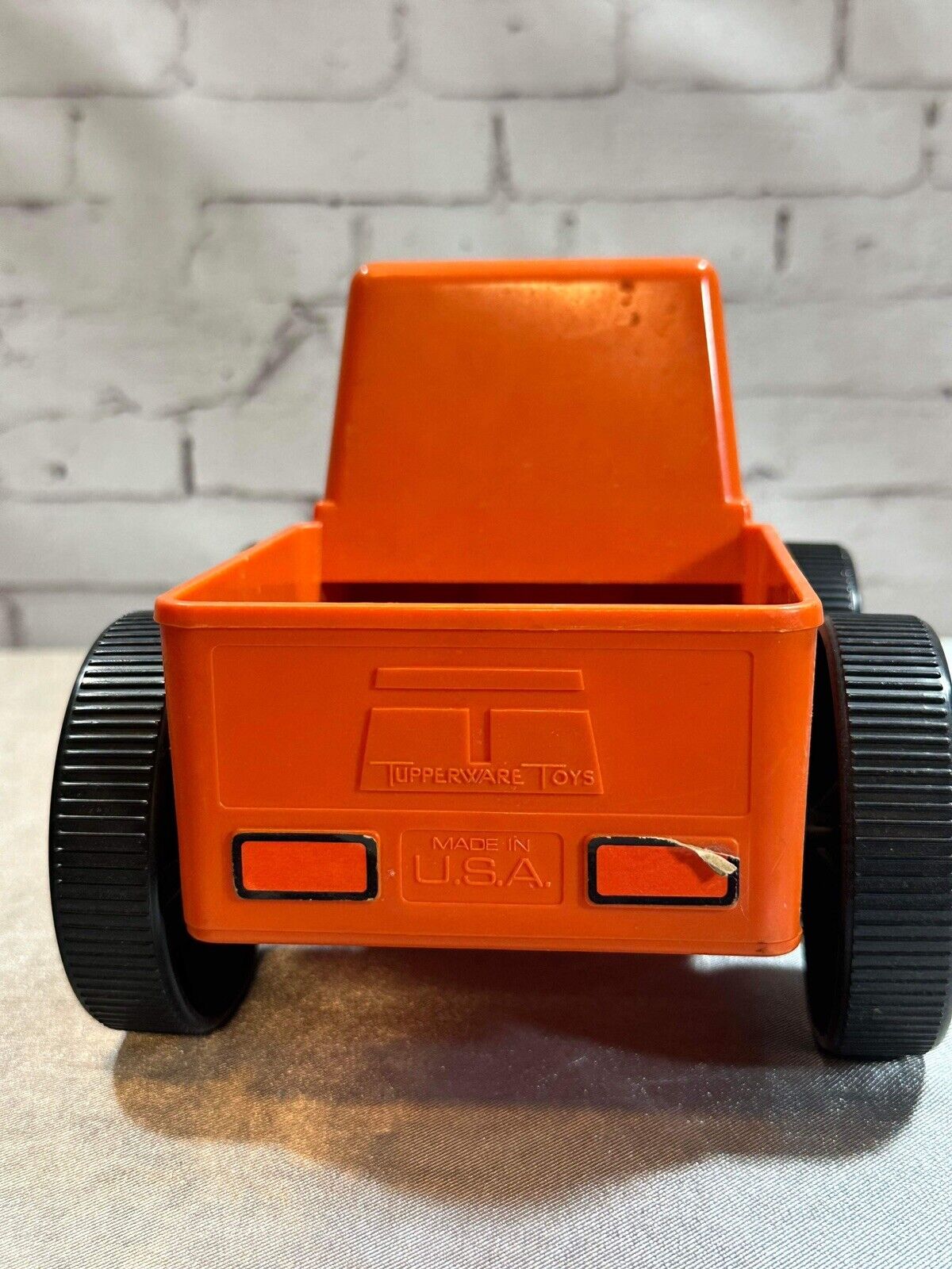 Vintage Orange Tupperware Tupper Toys Pick-Em-Up Truck #1342 Toy Car VTY