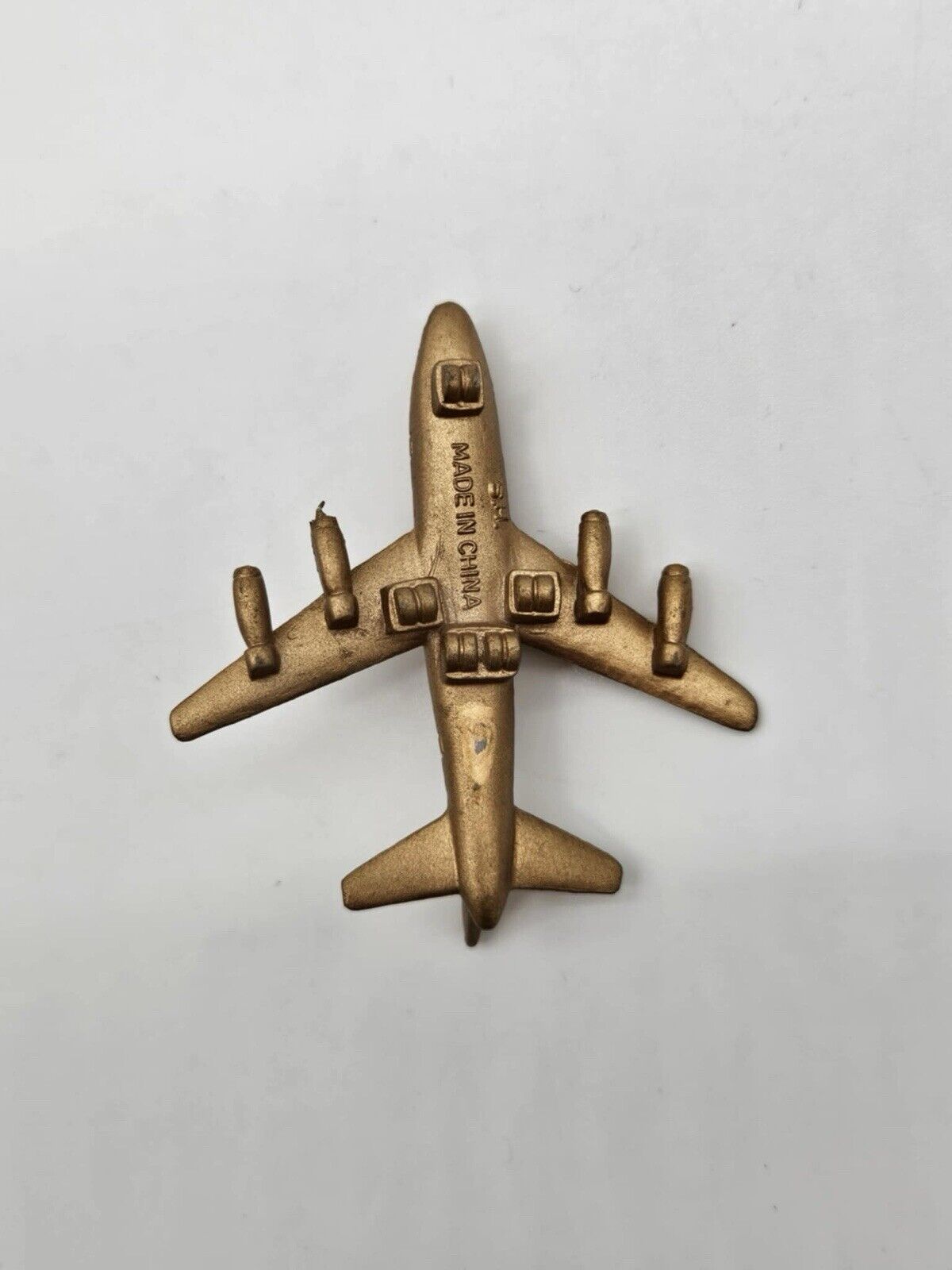 Small Golden Airplane Pendant ~ Vintage