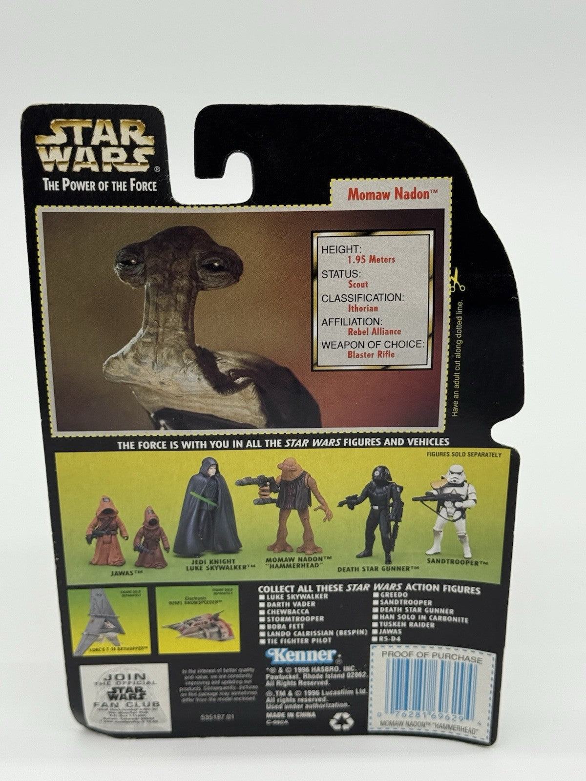 Kenner 1996 Star Wars Power of the Force: (Momaw Nadon) HAMMERHEAD
