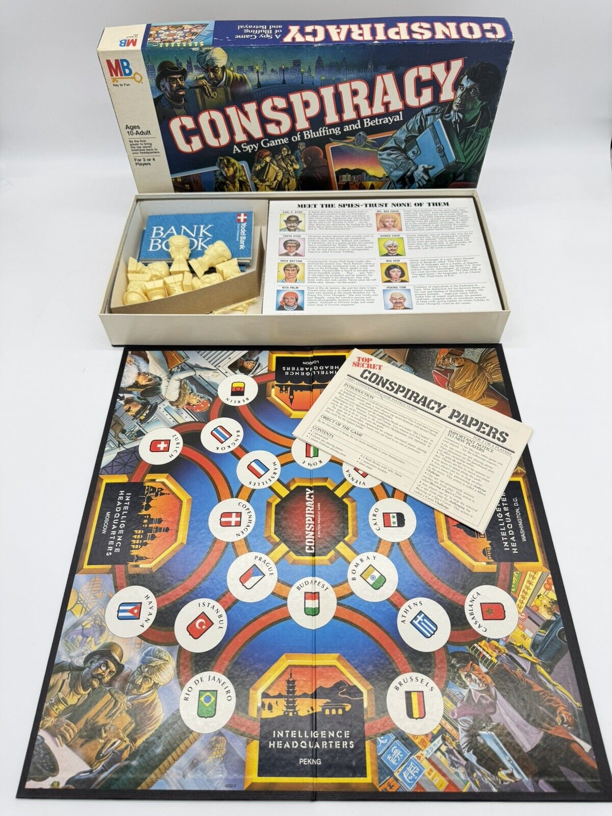 VTG Conspiracy A Spy Game of Bluffing and Betrayal by Parker Brothers 1982 VGM