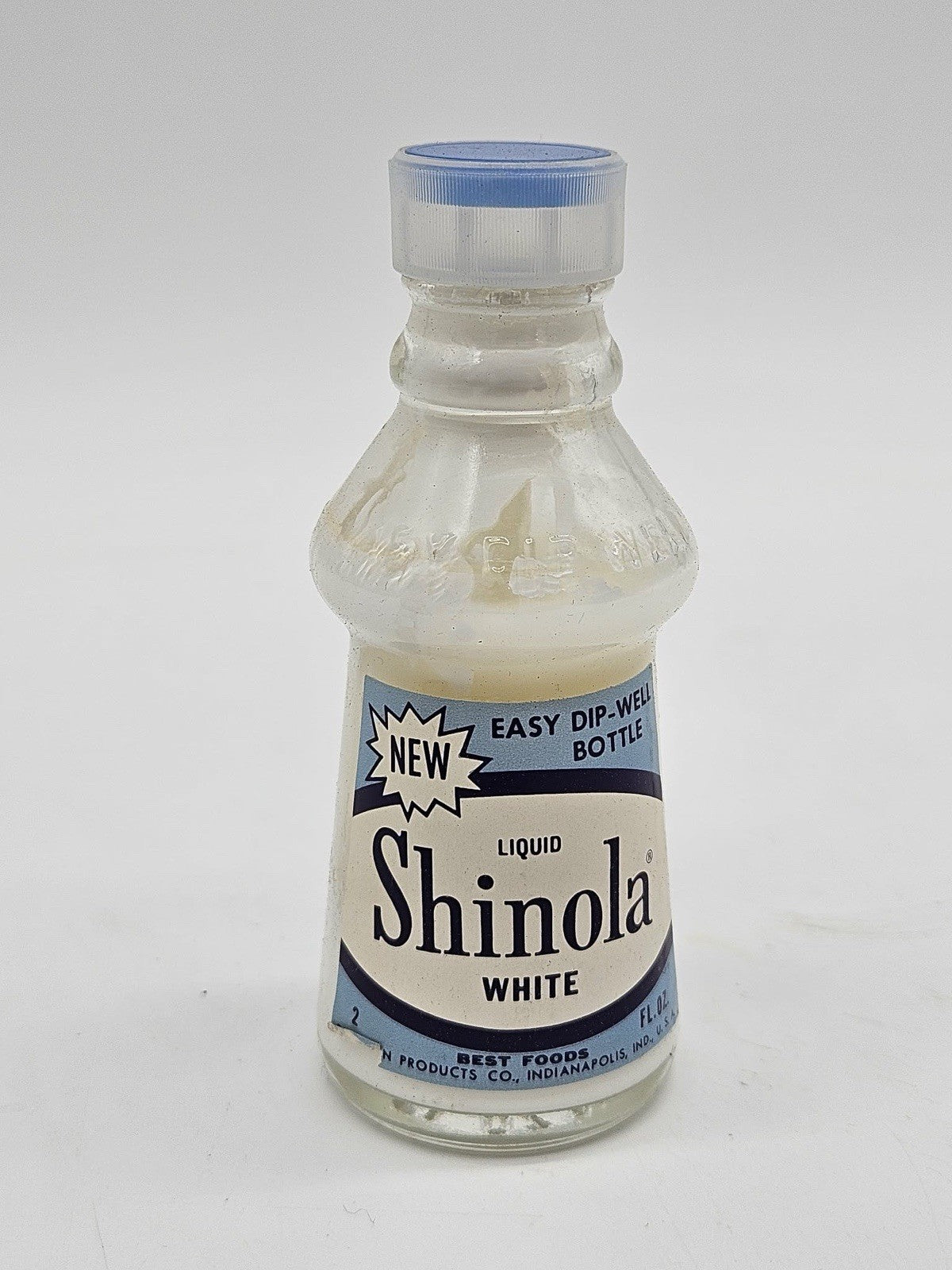 Vtg Shinola Liquid Shoe Cleaner White 2 Fl Oz With Original Box USA