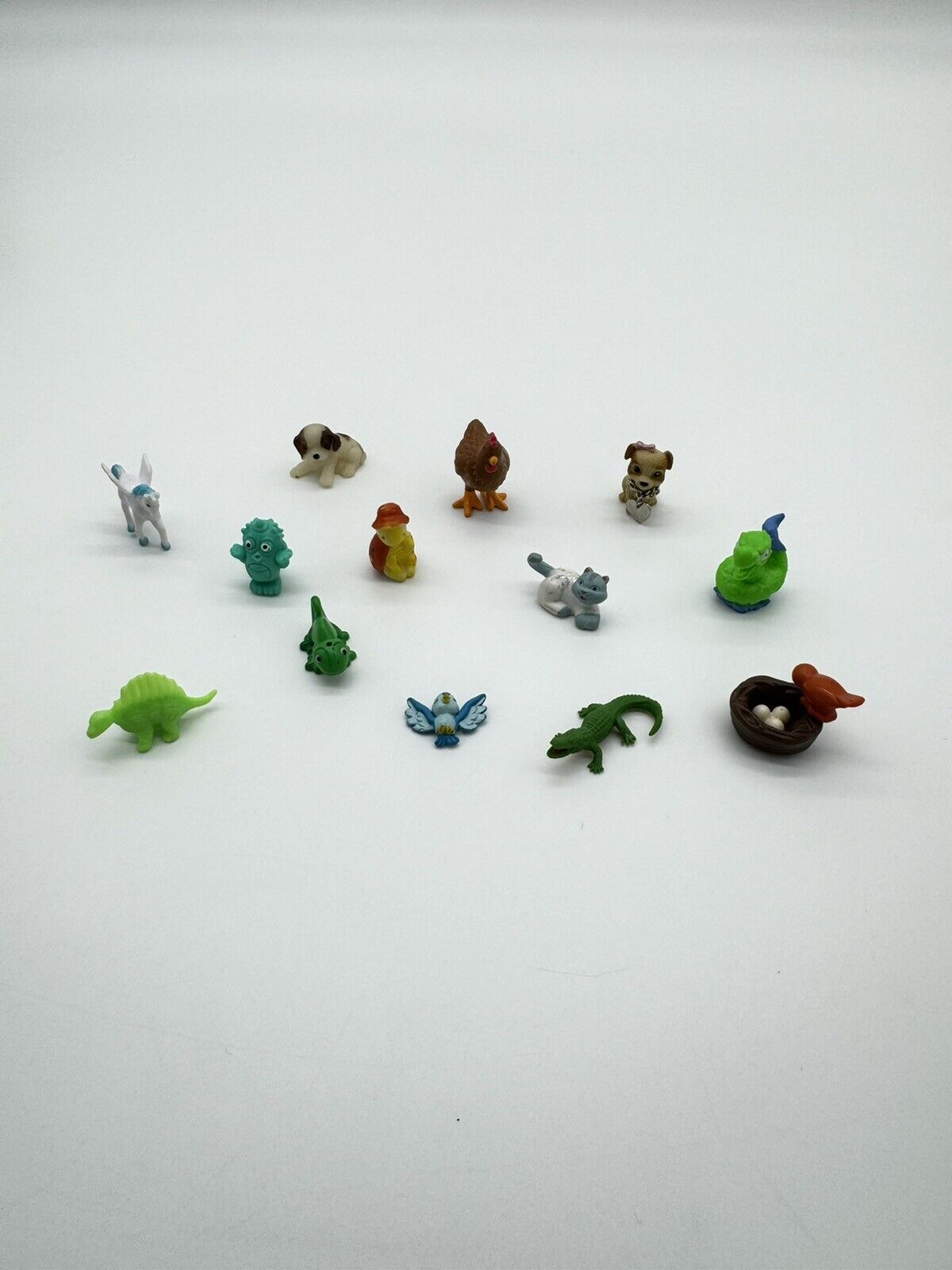 13 Count of MINI Animal Figurines, Collectible Toys Shelf Window Desk Diorama 