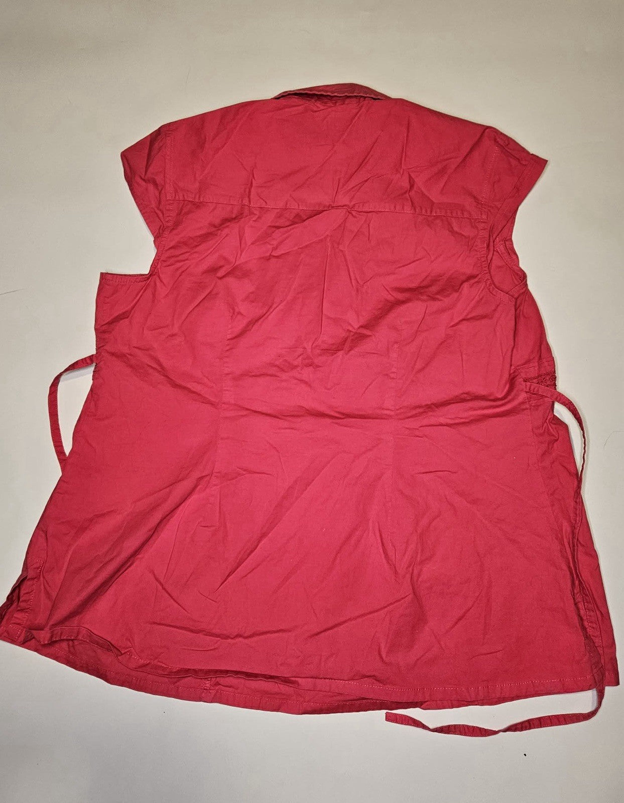 Announcements Maternity Red Cap Sleeve Tunic Top Size L