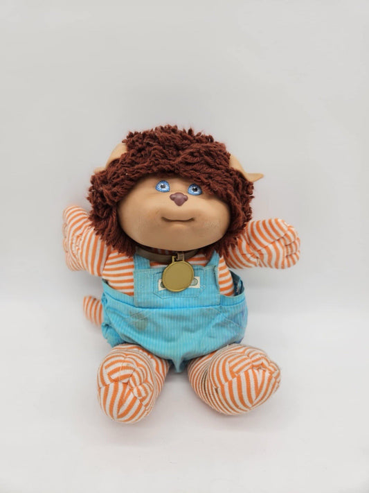 Cabbage Patch Kids CPK Koosas Dog Doll 15” Orange Stripe Stripe Vtg 80s 1983