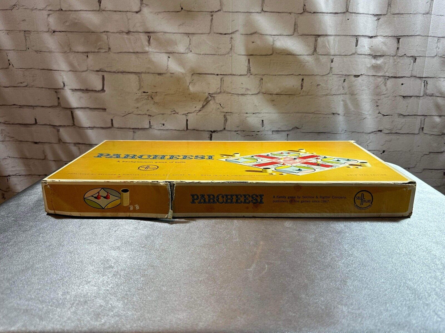 Vintage 1964 Parcheesi Gold Seal Edition Selchow Righter Company Indian VGM