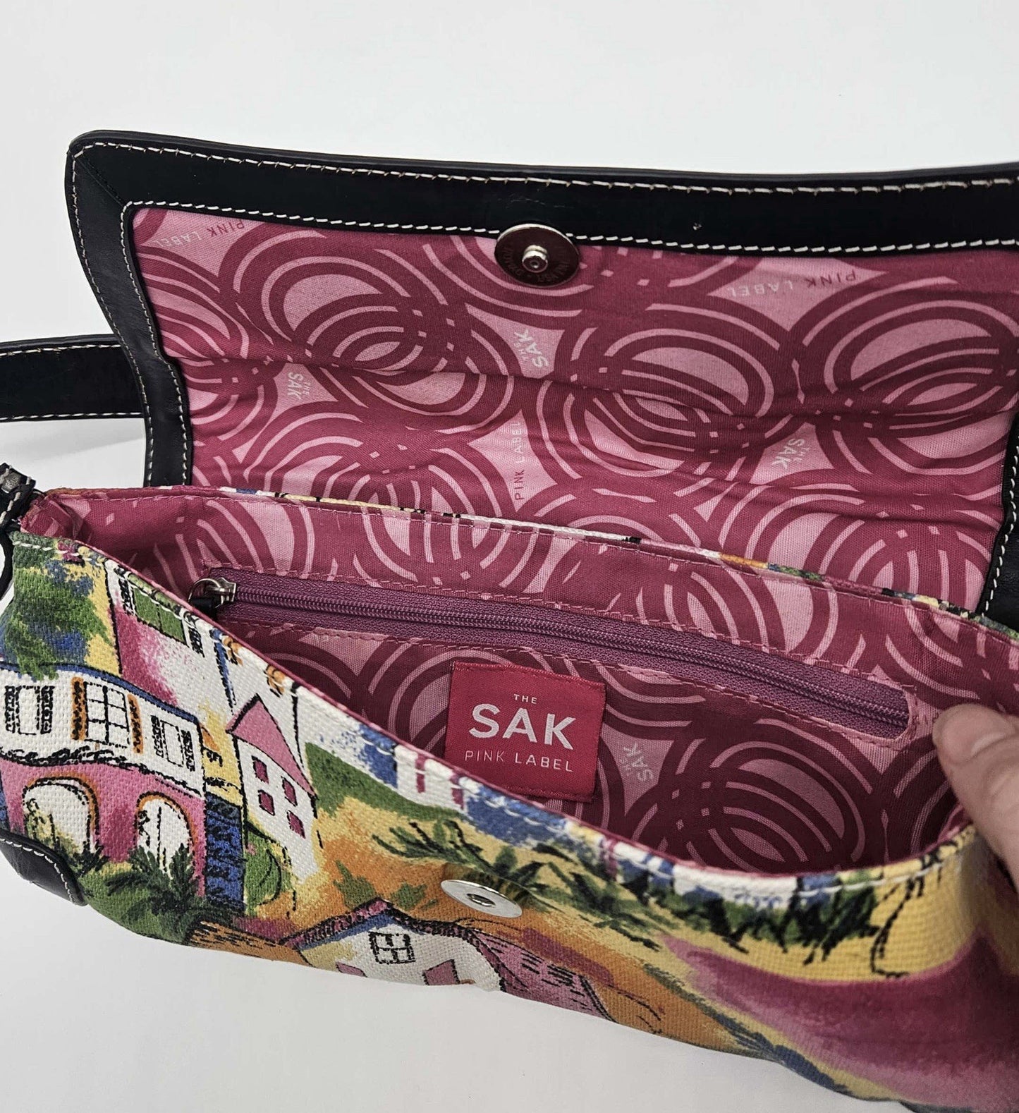 The SAK Pink Label Fabric & Leather Trim Women’s Hometown Print Hand Bag
