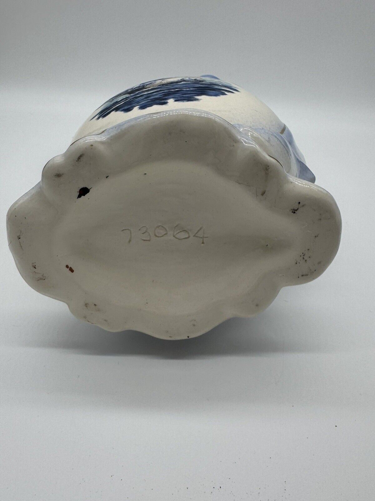 Pair of Vintage McCoy Pottery Pitchers Featuring Blue Nautical Design #73064