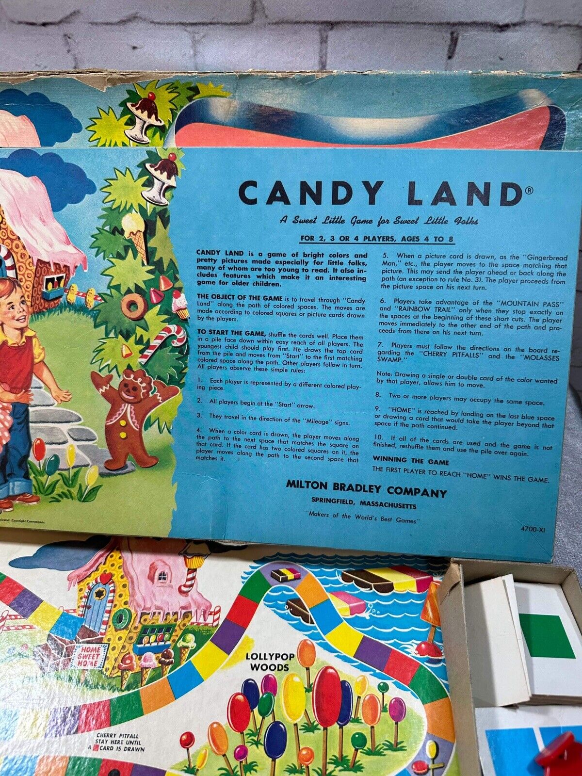 Vintage 1955 1962 CANDY LAND Board Game Complete Milton Bradley VGM