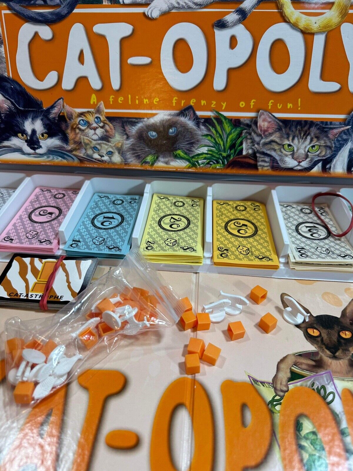 CAT-OPOLY Board Game -- A Feline Frenzy of Fun (monopoly themed) VCGM
