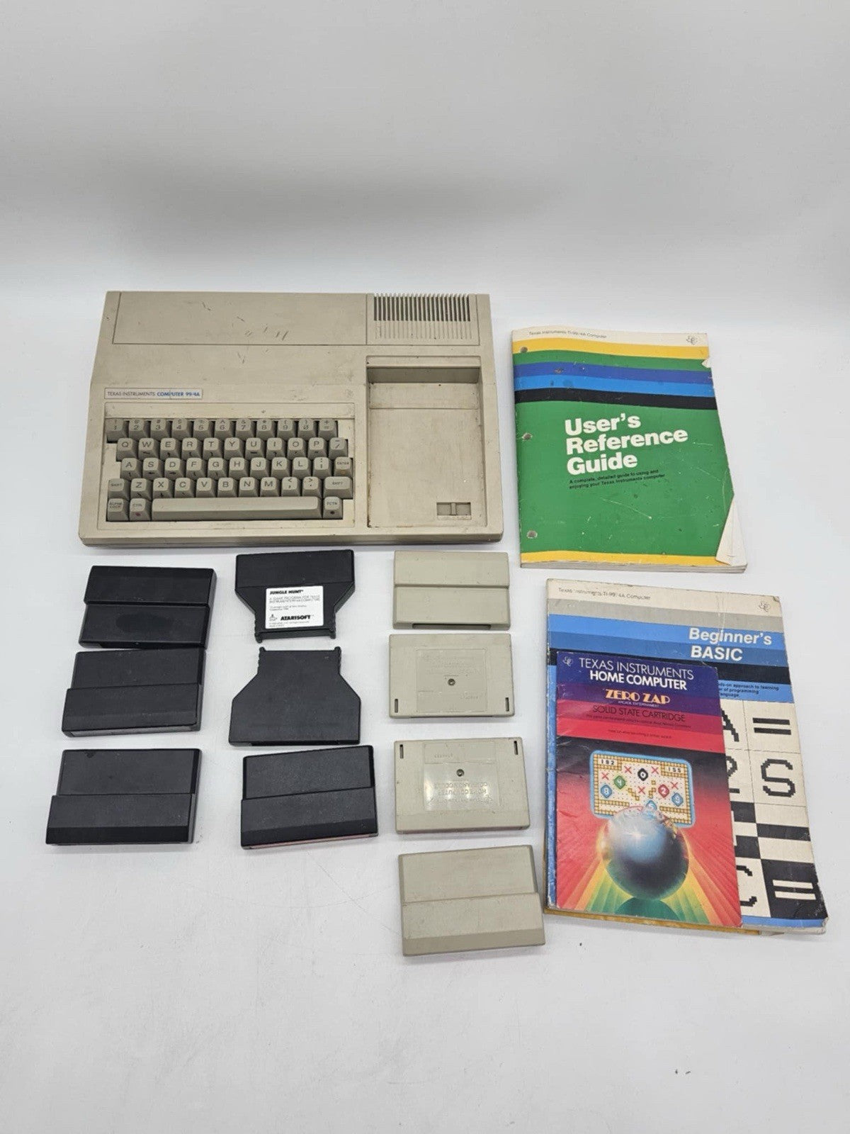 Vintage Texas Instruments TI99/4A Home Computer Original Manuals & 10 Games
