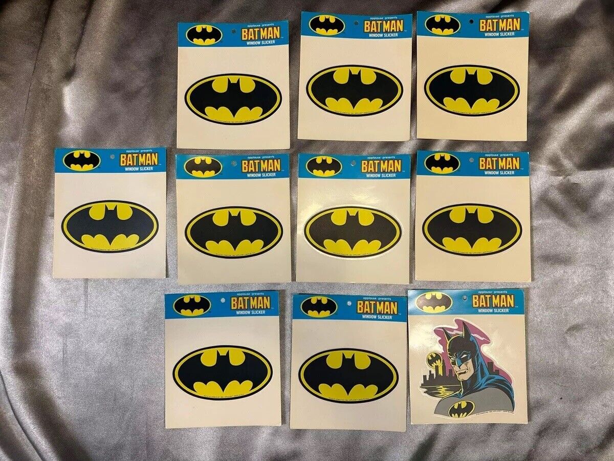 *NEW* Batman 1980s Window Slicker Cling Stickers By Applause (Lot Of 10) TNO QCC