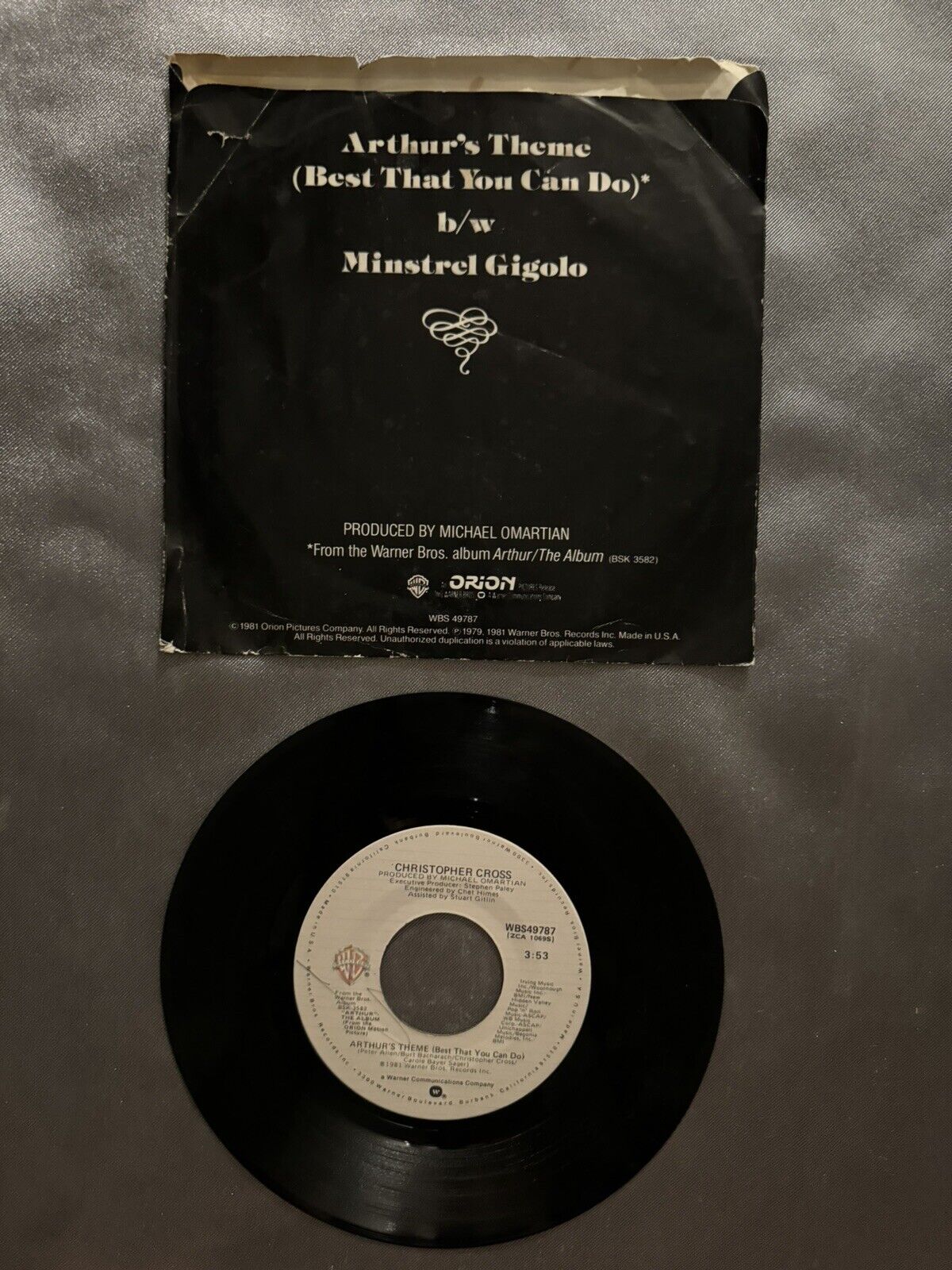 Christopher Cross "Arthur's Theme (Best That You Can Do)" 45