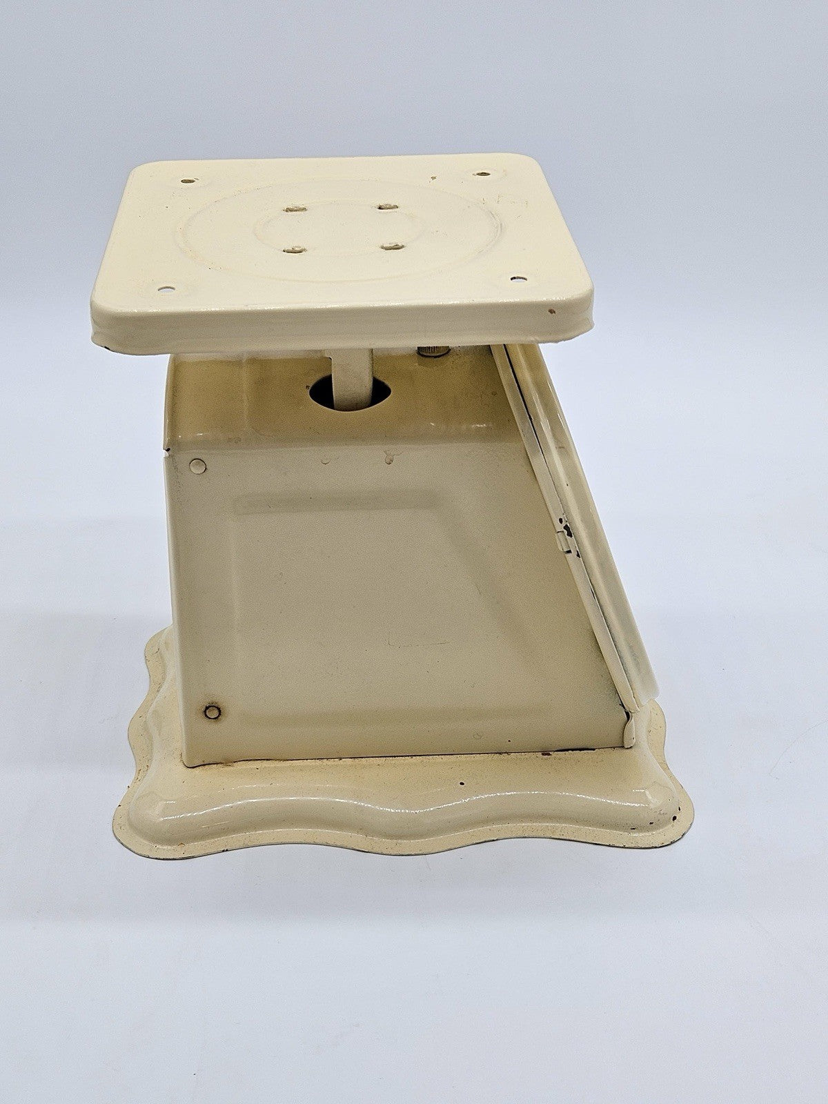 Vintage Baby Scale Blue Metal "Weighs 30 Pounds by Ounces" Nursery Scale