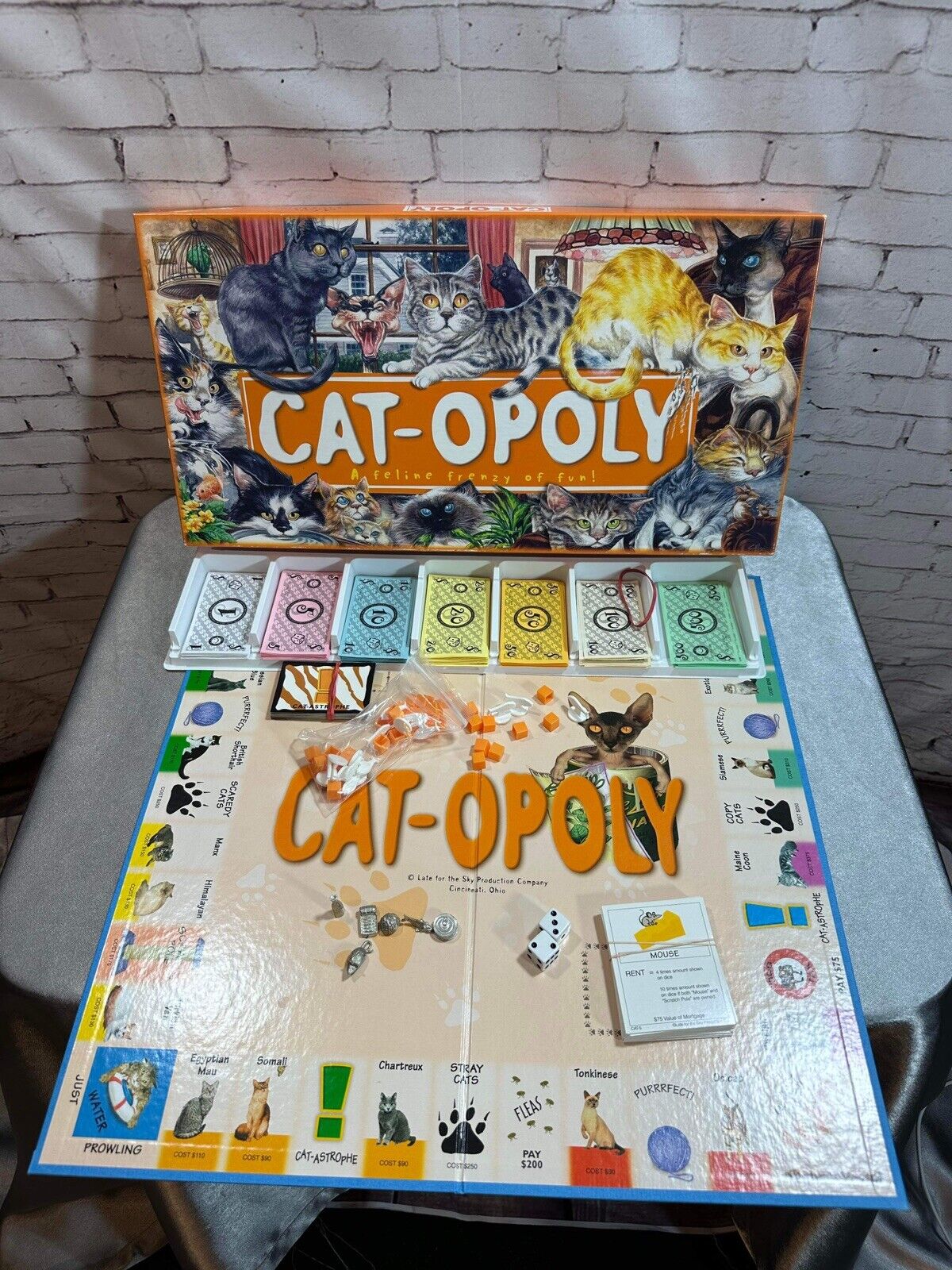 CAT-OPOLY Board Game -- A Feline Frenzy of Fun (monopoly themed) VCGM