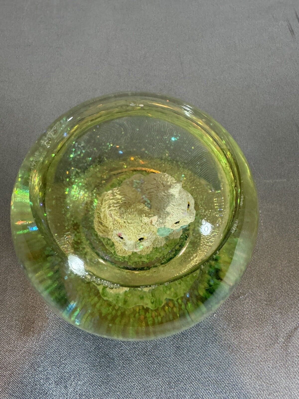 Vintage Eleco Kitten Snow Globe VHD