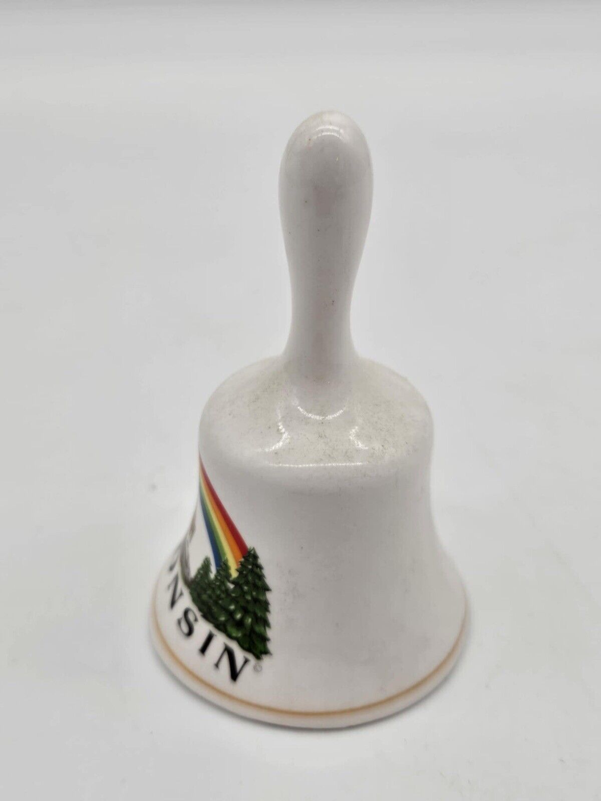 Vintage Wisconsin Souvenir Rainbow Deer Bell
