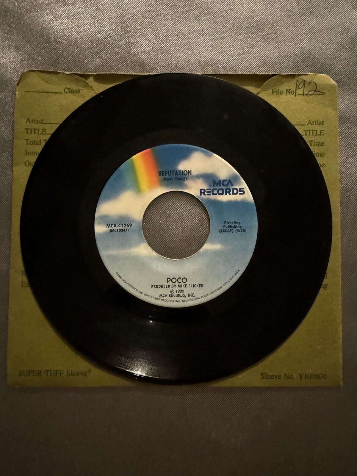 POCO Under The Gun 45 7" SOUTHERN POP ROCK Record Vinyl 1980 MCA Records