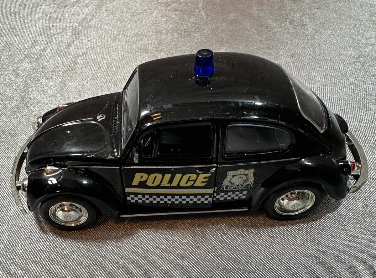 UNI Fortune Volkswagen Beetle RMZ City Black Police Car Diecast VTY 003