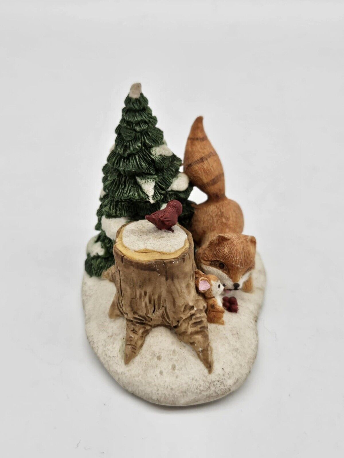 Ceramic Outdoor Fox & Mouse Scene Decor
