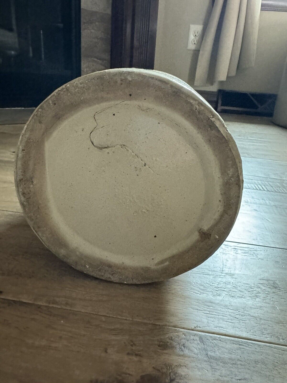 Antique Vintage 1/2 Gallon Stoneware Pottery Crock Jug Brown Cream - 9 " Tall