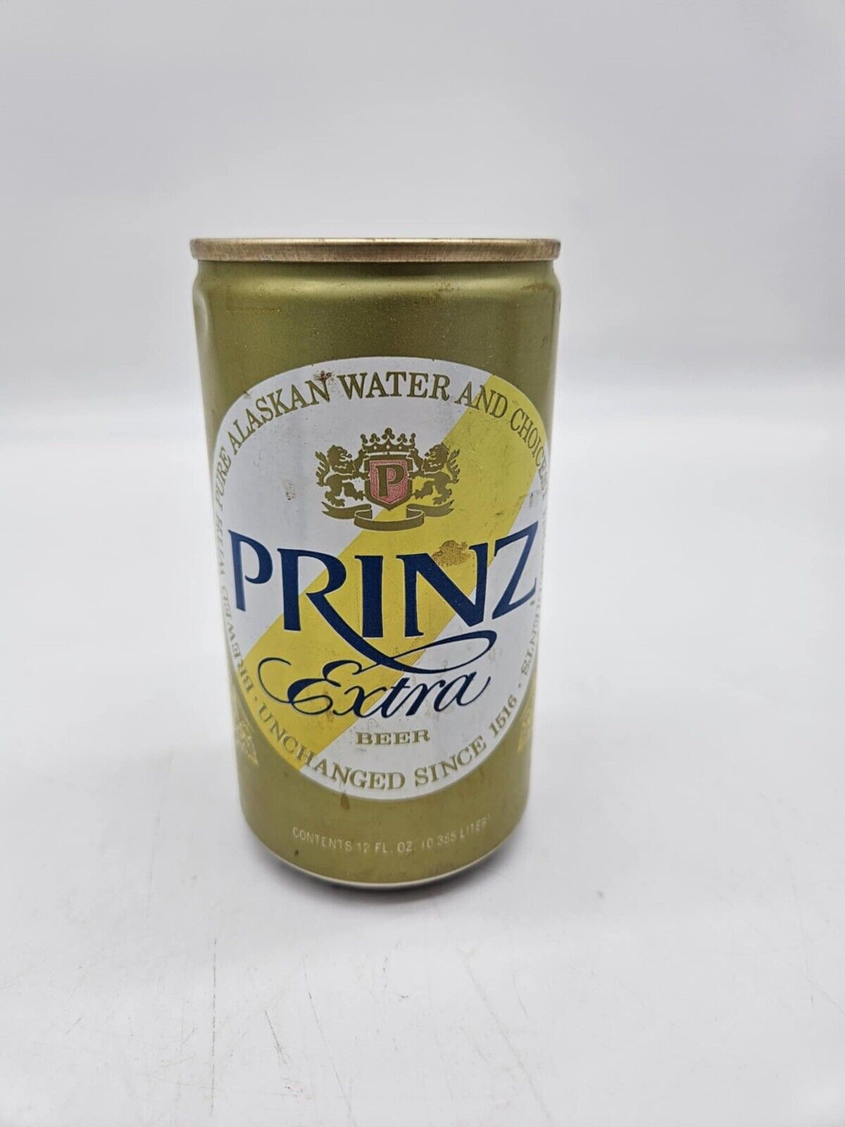PRINZ EXTRA BEER 12 OZ ALUMINUM CAN PRINA BRAU ALASKA INC., ANCHORAGE, AK