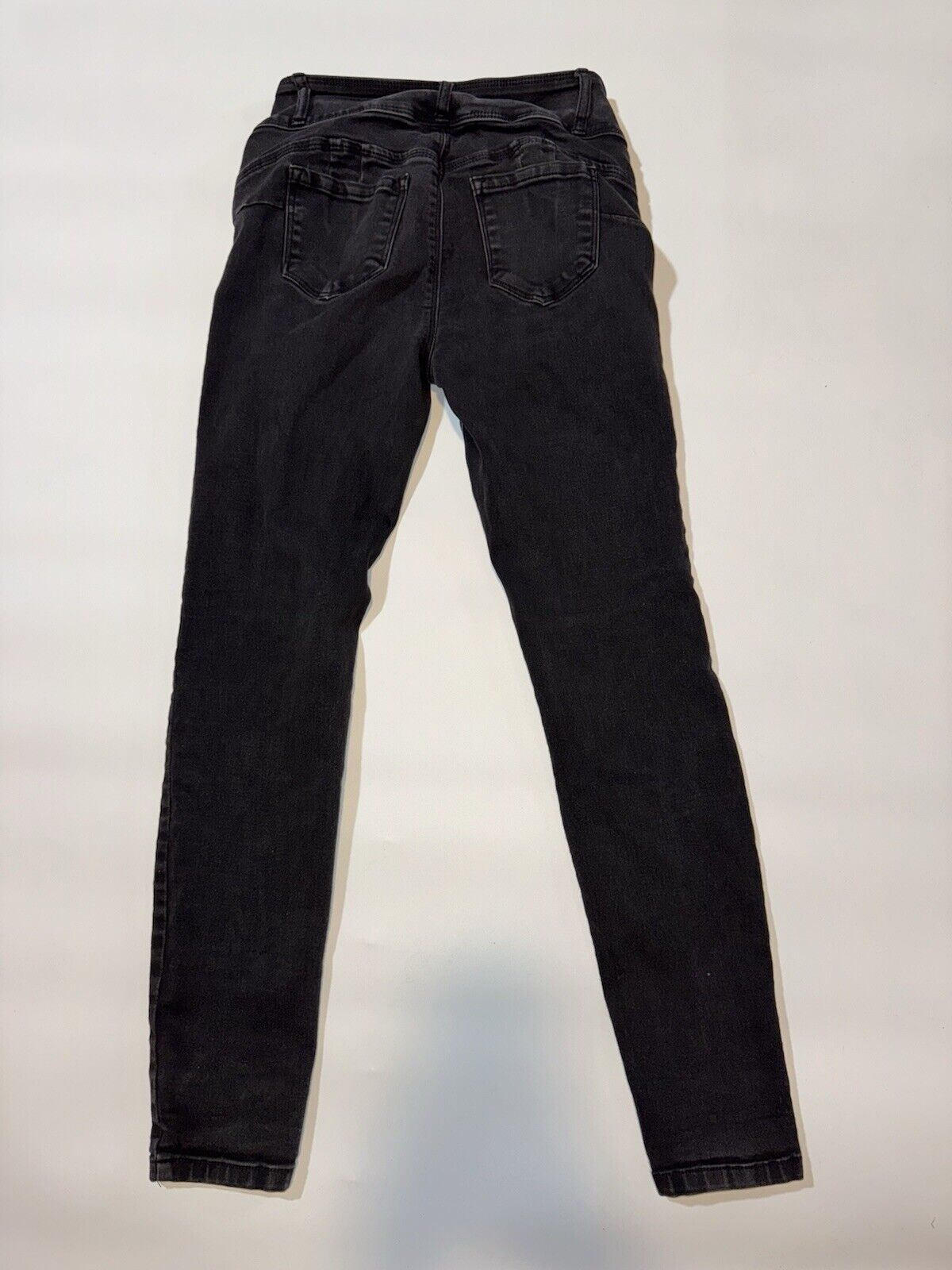 Wax Jean Butt I Love You Skinny Push Up Twill Pants Sz 7/28 Black Stretch WCLTH
