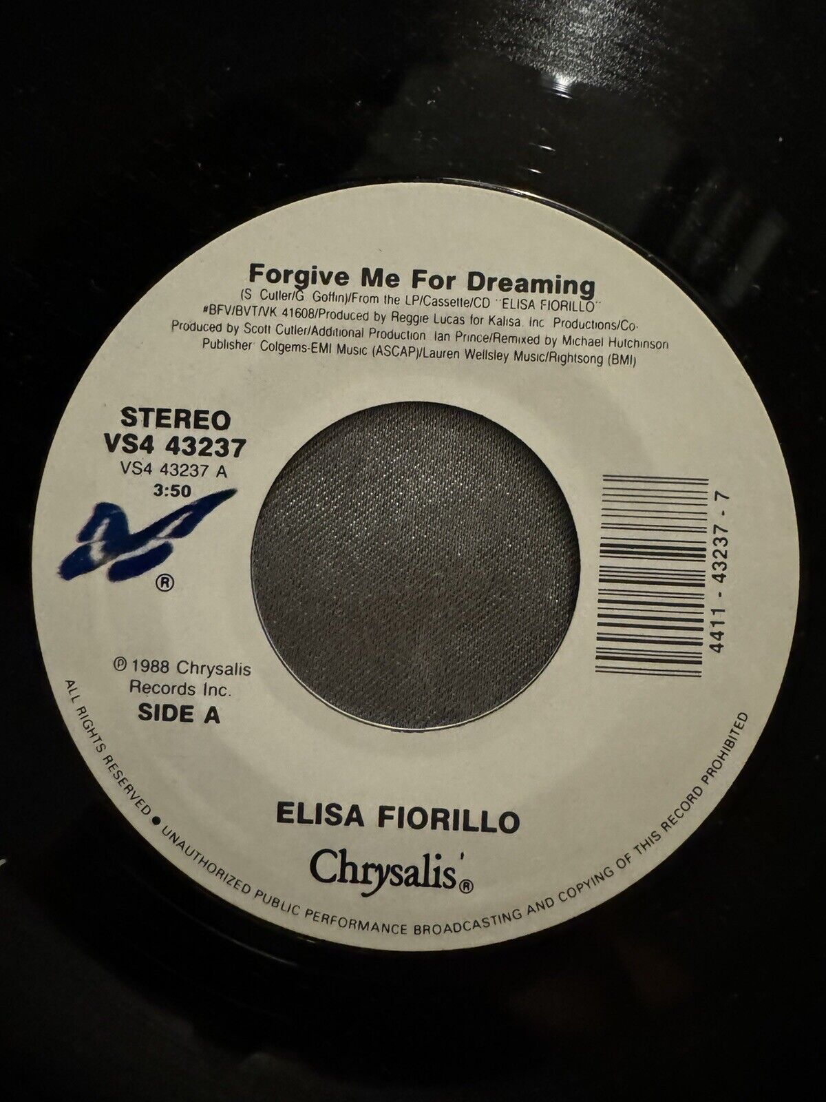 Elisa Fiorillo/Forgive Me For Dreaming + 1 (U.S./45 RPM 7" Vinyl Record)