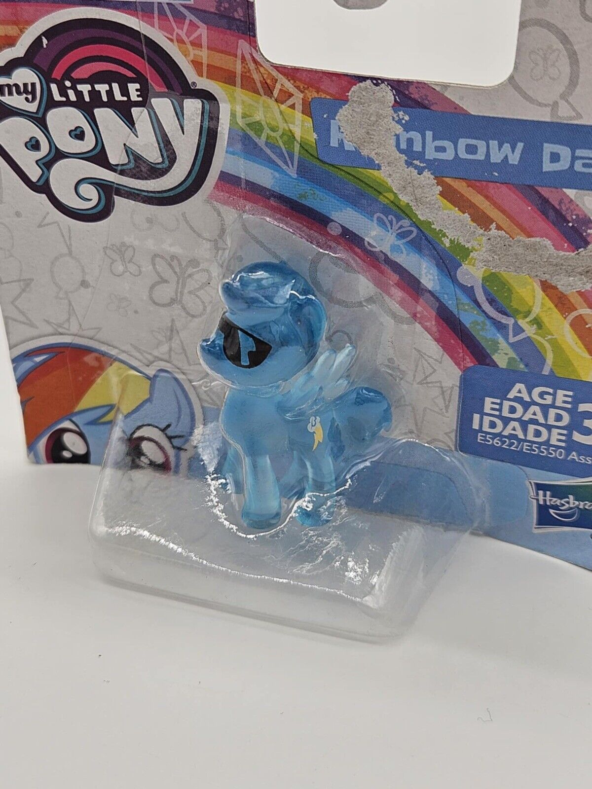 My Little Pony Rainbow Dash Mini Clear Figure 2” Collectible Toy Hasbro
