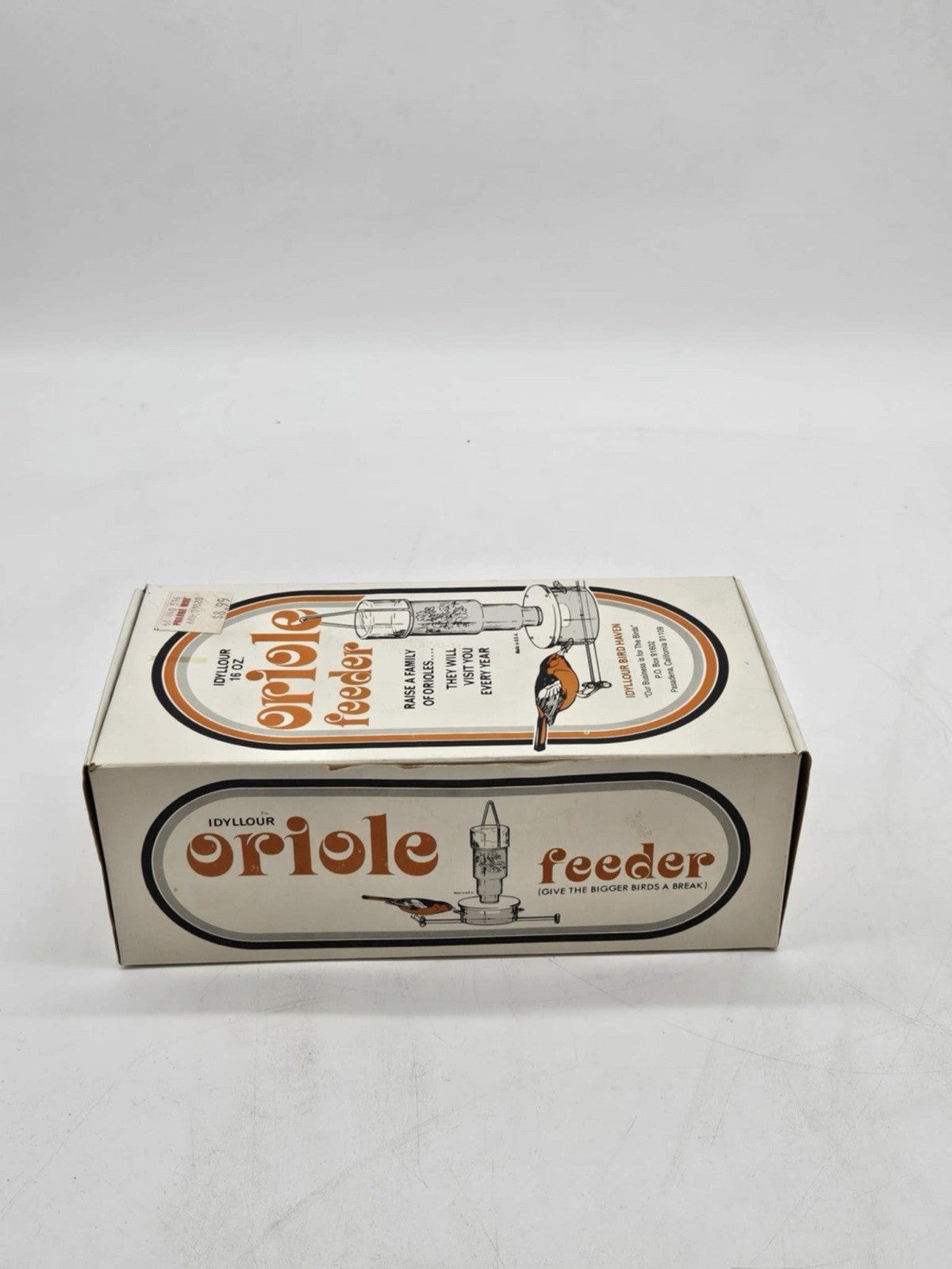 Vintage style GLASS Oriole Feeder