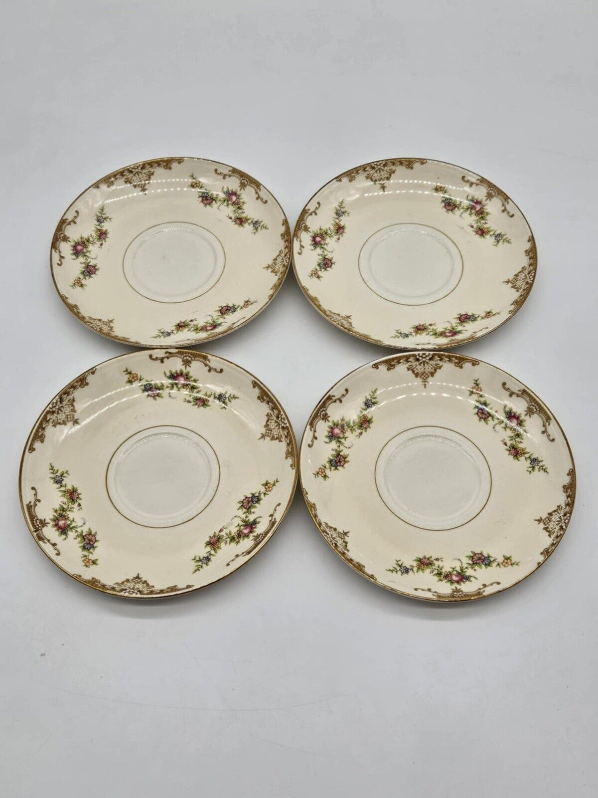 17 Piece Set of Antique Eggshell Nautilus China USA F 44 N 5.